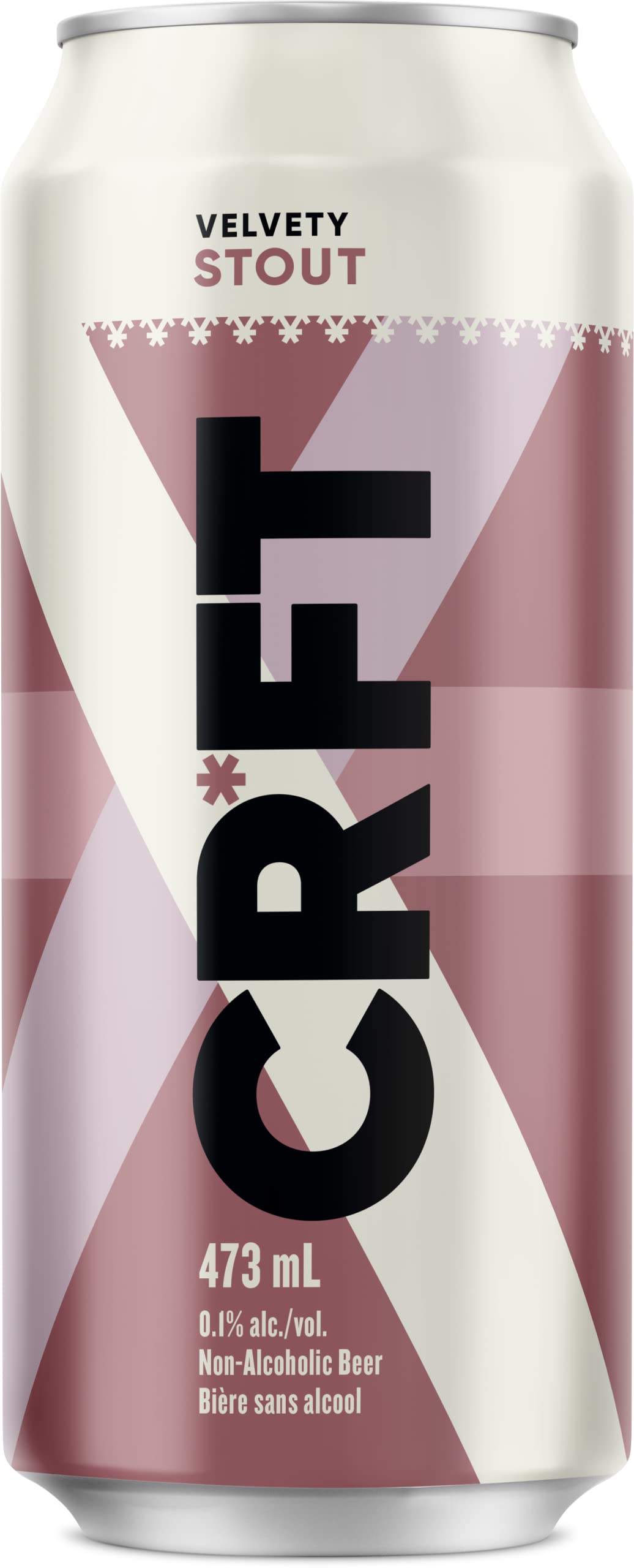 CRFT Velvety Stout, Non-Alcholic Craft Beer, 4x473mL, Low Cal, Low